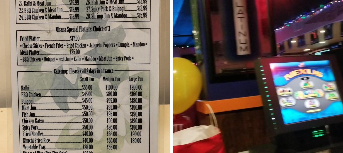 Ohana Karaoke Grill & Bar Menu